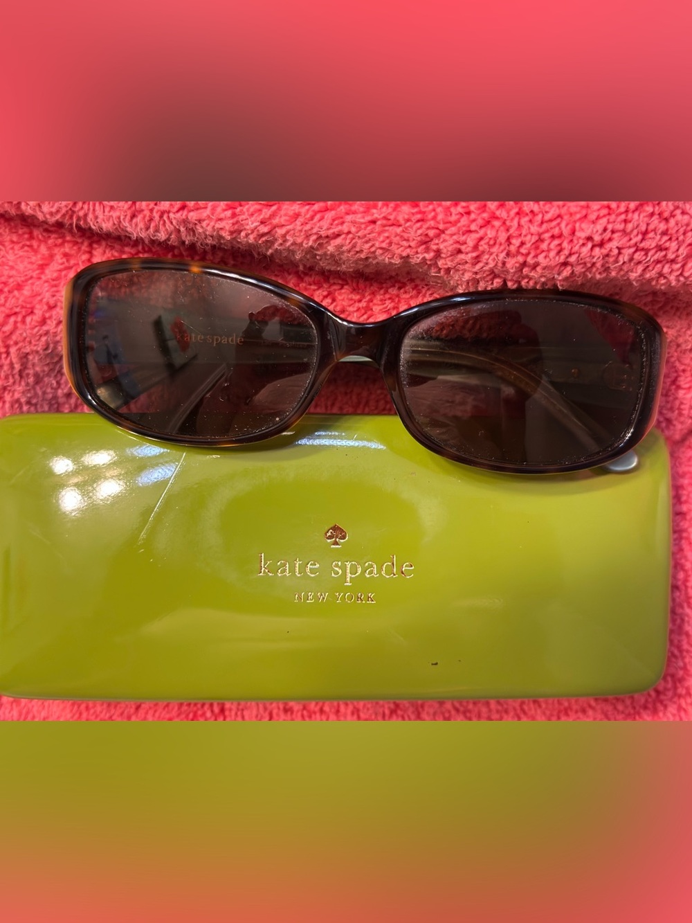 kate spade Brown Tortoiseshell Women's Sunglasses with case and cleaning cloth - Picture 8 of 14